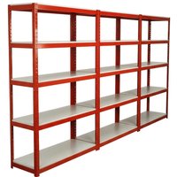 3 Piece 5 Shelf Capacity per Level Racking Unit