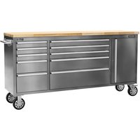 Sealey 10 Drawer Mobile Stainless Steel Tool Cabinet and End Cupboard Stainless Steel Sealey 10 Drawer Mobile Stainless Steel Tool Cabinet and End Cupboard Stainless Steel