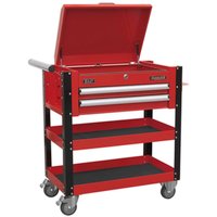 Sealey 2 Drawer Heavy Duty Mobile Tool and Parts Trolley Red Sealey 2 Drawer Heavy Duty Mobile Tool and Parts Trolley Red