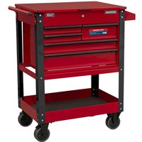 Sealey Heavy Duty 5 Drawer Tool and Parts Trolley Red