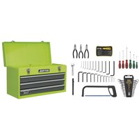 Sealey American Pro 3 Drawer Tool Chest + 93 Piece Tool Kit Green