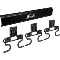 APH Wall Mount Storage Rail Double S Hooks Kit