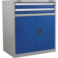 Sealey Premier Industrial Cabinet 2 Drawer Blue / Grey Sealey Premier Industrial Cabinet 2 Drawer Blue / Grey