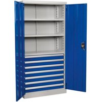 Sealey Premier Industrial Cabinet 7 Drawer Blue / Grey Sealey Premier Industrial Cabinet 7 Drawer Blue / Grey