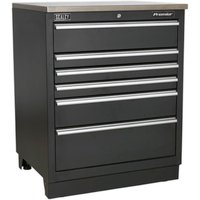 Sealey Premier Heavy Duty Modular Floor Cabinet 6 Door MSS System Black Sealey Premier Heavy Duty Modular Floor Cabinet 6 Door MSS System Black