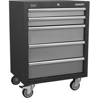 Sealey Superline Pro Modular Mobile Cabinet 5 Drawer MSS System Black / Grey Sealey Superline Pro Modular Mobile Cabinet 5 Drawer MSS System Black / Grey