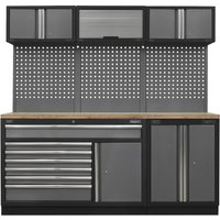 Sealey - APMSSTACK11W Superline PRO® Storage System with Pressed Wood Worktop 2.04m
