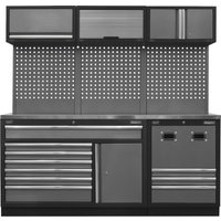 APMSSTACK14SS Superline PRO® Modular Storage System Combo with Stainless Steel Worktop - Sealey