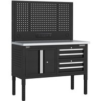 Sealey APMWB50COMBO1SS Superline PRO Modular Workbench with 4 Drawers & Cupboard Stainless Steel Worktop 1265mm