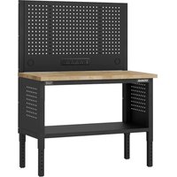 Superline Pro Modular Wooden Top Workbench Pegboard 1.26m