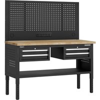 Superline Pro 4 Drawer Modular Workbench Pegboard