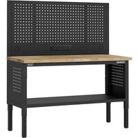 Superline Pro Modular Wooden Top Workbench Pegboard