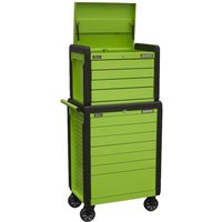 Sealey 11 Drawer Push To Open Roller Cabinet and Chest Combo Green Sealey 11 Drawer Push To Open Roller Cabinet and Chest Combo Green