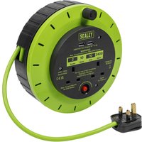 Sealey Cable Extension Reel Cassette 2 x 240v and 2 x USB 10m