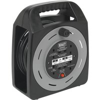 Sealey 3 Socket Cable Extension Reel Box 240v 25m Sealey 3 Socket Cable Extension Reel Box 240v 25m