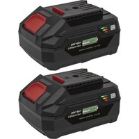 Sealey BK04 20v Cordless SV20V Li-ion Battery 4ah Pack of 2 4ah Sealey BK04 20v Cordless SV20V Li-ion Battery 4ah Pack of 2 4ah