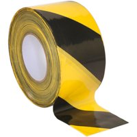 Sealey Hazard Warning Barrier Tape Black / Yellow 48mm 50m Sealey Hazard Warning Barrier Tape Black / Yellow 48mm 50m