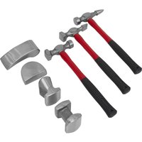 Sealey - CB707 Drop-Forged Panel Beating Set with Fibreglass Shafts 7pc