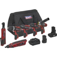 Sealey CP1200 12v Cordless 6 Piece Power Tool Kit 2 x 1.5ah Li-ion Battery Charger Bag Sealey CP1200 12v Cordless 6 Piece Power Tool Kit 2 x 1.5ah Li-ion Battery Charger Bag