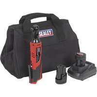 Sealey CP1202 12v Cordless 3/8" Drive Ratchet Wrench 2 x 1.5ah Li-ion Battery Charger Bag Sealey CP1202 12v Cordless 3/8" Drive Ratchet Wrench 2 x 1.5ah Li-ion Battery Charger Bag