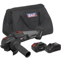 Sealey CP20VAGX 20v Cordless Brushless Angle Grinder 115mm 1 x 4ah Li-ion Battery Charger Bag Sealey CP20VAGX 20v Cordless Brushless Angle Grinder 115mm 1 x 4ah Li-ion Battery Charger Bag