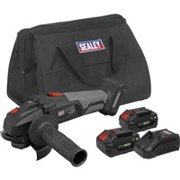 Sealey CP20VAGX 20v Cordless Brushless Angle Grinder 115mm 1 x 2ah & 1 x4ah Li-ion Battery Charger Bag Sealey CP20VAGX 20v Cordless Brushless Angle Grinder 115mm 1 x 2ah & 1 x4ah Li-ion Battery Charger Bag