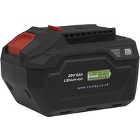 Sealey CP20VBP6 20v Cordless Li-ion Battery 6ah 6ah Sealey CP20VBP6 20v Cordless Li-ion Battery 6ah 6ah