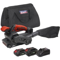 Sealey ACP20VBS 20v Cordless Belt Sander 76mm 1 x 2ah & 1 x 4ah Li-ion Battery Charger Bag Sealey ACP20VBS 20v Cordless Belt Sander 76mm 1 x 2ah & 1 x 4ah Li-ion Battery Charger Bag