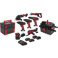 Sealey CP20V 20v Cordless 8 Piece Power Tool Kit 2 x 2ah, 1 x 3ah & 1 x 4ah Battery Charger Case Sealey CP20V 20v Cordless 8 Piece Power Tool Kit 2 x 2ah, 1 x 3ah & 1 x 4ah Battery Charger Case