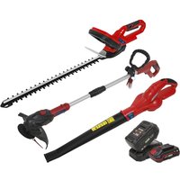 Sealey CP20V 20v Cordless 3 Piece Garden Power Tool Kit 1 x 2ah & 1 x 4ah Li-ion Battery Charger Sealey CP20V 20v Cordless 3 Piece Garden Power Tool Kit 1 x 2ah & 1 x 4ah Li-ion Battery Charger