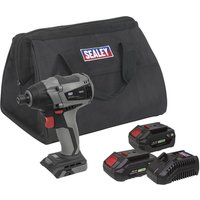 Sealey CP20VIDX 20v Cordless Brushless Impact Driver 1 x 2ah & 1 x4ah Li-ion Battery Charger Bag Sealey CP20VIDX 20v Cordless Brushless Impact Driver 1 x 2ah & 1 x4ah Li-ion Battery Charger Bag