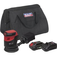 Sealey CP20VOS 20v Cordless Orbital Palm Sander 1 x 2ah Li-ion Battery Charger Bag Sealey CP20VOS 20v Cordless Orbital Palm Sander 1 x 2ah Li-ion Battery Charger Bag