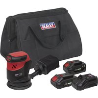 Sealey CP20VOS 20v Cordless Orbital Palm Sander 2 x 2ah Li-ion Battery Charger Bag Sealey CP20VOS 20v Cordless Orbital Palm Sander 2 x 2ah Li-ion Battery Charger Bag