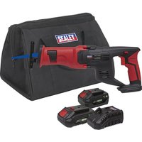 Sealey CP20VRS 20v Cordless Reciprocating Saw 2 x 2ah Li-ion Battery Charger Bag Sealey CP20VRS 20v Cordless Reciprocating Saw 2 x 2ah Li-ion Battery Charger Bag