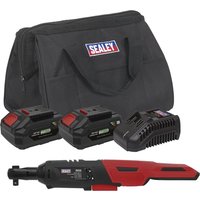 Sealey CP20VRW 20v Cordless 3/8" Drive Ratchet Wrench 2 x 4ah Li-ion Battery Charger Bag Sealey CP20VRW 20v Cordless 3/8" Drive Ratchet Wrench 2 x 4ah Li-ion Battery Charger Bag