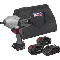 Sealey CP20VXIW SV20 20v Cordless 1/2" Drive Impact Wrench 2 x 4ah Li-ion Battery Charger Bag Sealey CP20VXIW SV20 20v Cordless 1/2" Drive Impact Wrench 2 x 4ah Li-ion Battery Charger Bag