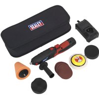 Sealey CP2812V 10.8v Cordless Mini Disc Polisher 75mm 1 x 1.5ah Li-ion Battery Charger Bag & Accessories Sealey CP2812V 10.8v Cordless Mini Disc Polisher 75mm 1 x 1.5ah Li-ion Battery Charger Bag & Accessories