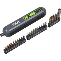 Sealey CP4VSD 4v Cordless Screwdriver and 25 Piece Bit Set 1 x 2ah Integrated Li-ion USB Charger Case Sealey CP4VSD 4v Cordless Screwdriver and 25 Piece Bit Set 1 x 2ah Integrated Li-ion USB Charger Case