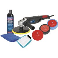Sealey CPK03 Polisher 180mm and Pro Polishing Accesory Kit Sealey CPK03 Polisher 180mm and Pro Polishing Accesory Kit