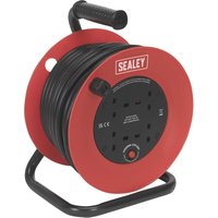 4 Socket Heavy Duty Thermal Trip Cable Reel 240v 25m