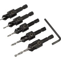 Sealey 5 Piece Countersinking Drill Bit Set Sealey 5 Piece Countersinking Drill Bit Set