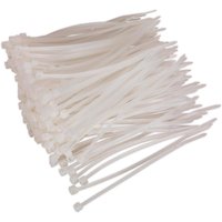 Sealey White Cable Ties 100mm 2.5mm Sealey White Cable Ties 100mm 2.5mm