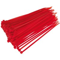 Sealey Cable Ties Red Pack of 100 200mm 4.8mm Sealey Cable Ties Red Pack of 100 200mm 4.8mm