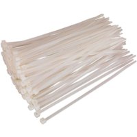 Sealey White Cable Ties 200mm 4.8mm Sealey White Cable Ties 200mm 4.8mm