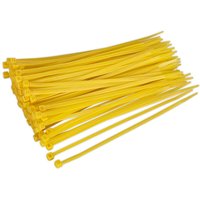 Sealey Cable Ties Yellow Pack of 100 200mm 4.8mm Sealey Cable Ties Yellow Pack of 100 200mm 4.8mm