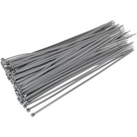 Sealey Cable Ties Silver Pack of 100 300mm 4.8mm Sealey Cable Ties Silver Pack of 100 300mm 4.8mm
