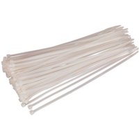 Sealey White Cable Ties 300mm 4.8mm Sealey White Cable Ties 300mm 4.8mm