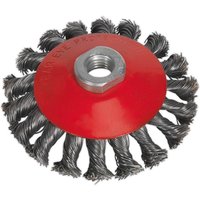 Sealey Conical Twisted Knot Wire Brush 100mm M10 Thread Sealey Conical Twisted Knot Wire Brush 100mm M10 Thread