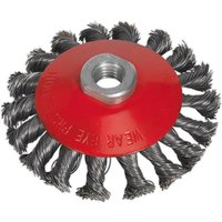 Sealey Conical Twisted Knot Wire Brush 100mm M14 Thread Sealey Conical Twisted Knot Wire Brush 100mm M14 Thread