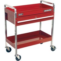 Sealey Heavy Duty 2 Shelf Workshop Trolley Red Sealey Heavy Duty 2 Shelf Workshop Trolley Red